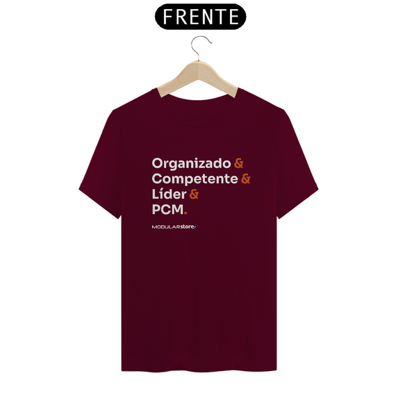 Camiseta Masculina PCM: Competência e Liderança