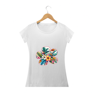 Nome do produtoCAMISETA FEMININA BABY LONG HIGH QUALITY FLOWERS ALTO PADRÃO