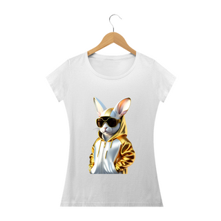 Nome do produtoCAMISETA  BABY LONG GATO GANGSTER CASACO DOURADO ALTO PADRÃO