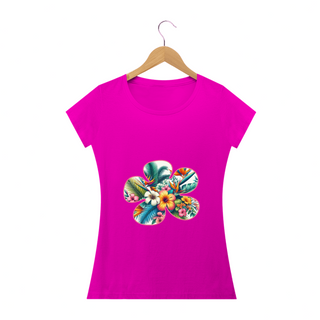 Nome do produtoCAMISETA FEMININA BABY LONG HIGH QUALITY FLOWERS ALTO PADRÃO