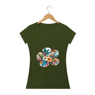 Nome do produtoCAMISETA FEMININA BABY LONG HIGH QUALITY FLOWERS ALTO PADRÃO