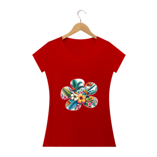 Nome do produtoCAMISETA FEMININA BABY LONG HIGH QUALITY FLOWERS ALTO PADRÃO