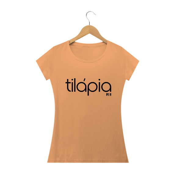 Tilápia - Logo Preto Feminino