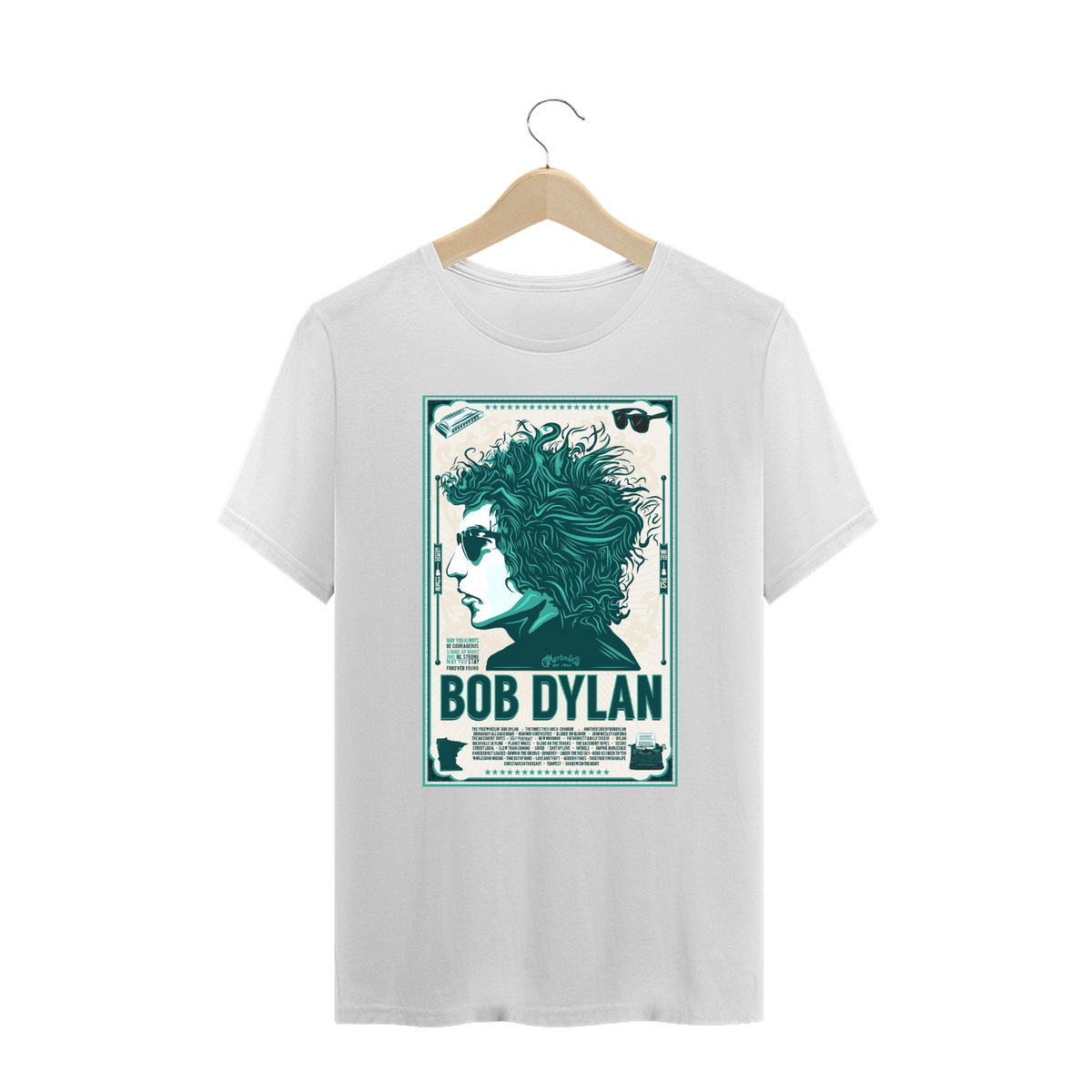 Nome do produto: Camiseta Plus Size Bob Dylan
