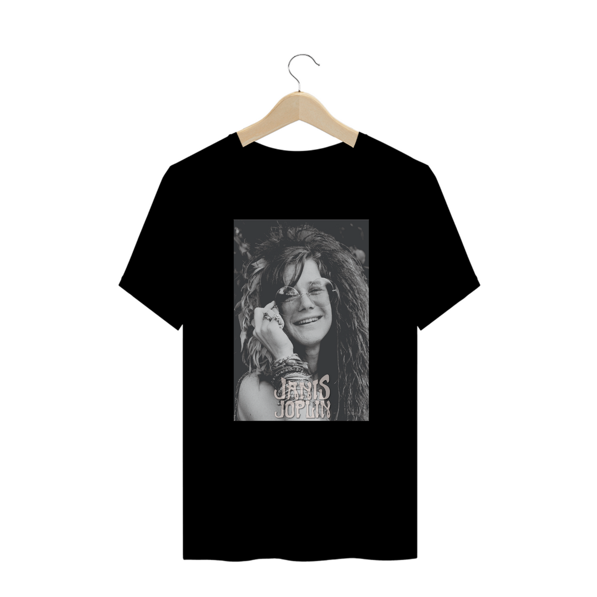 Nome do produto: Camiseta Plus Size Janis Joplin