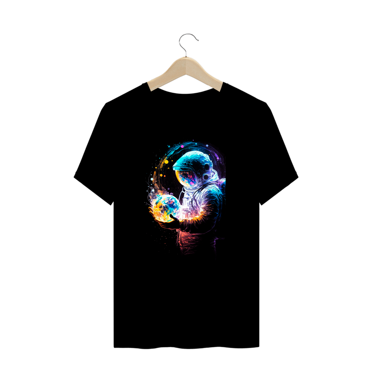 Nome do produto: Camiseta Plus Size Astronauta