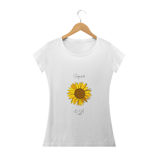 Nome do produtoCamiseta Baby Long Quality - Frase Seguindo o Sol