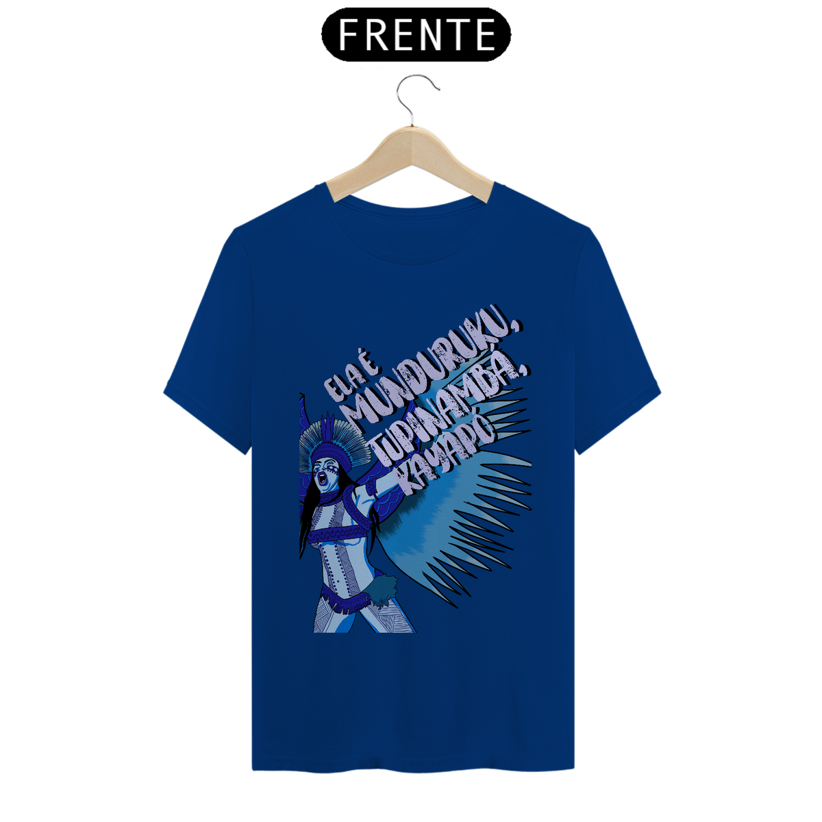 Nome do produto: Camiseta Cunhã Poranga Azulada