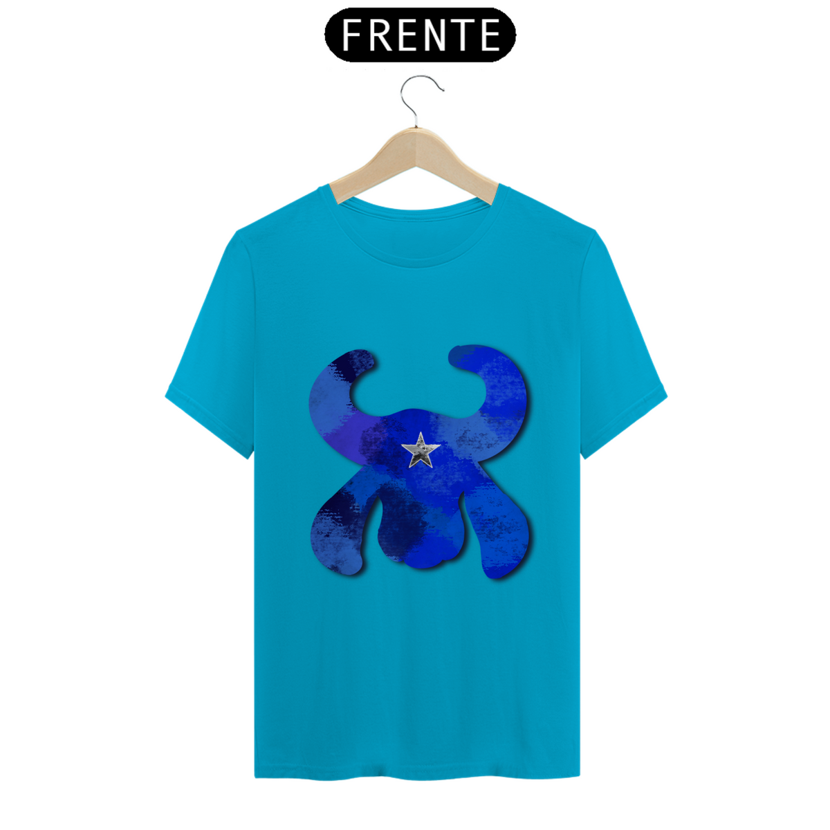 Nome do produto: Camiseta Boi Azul