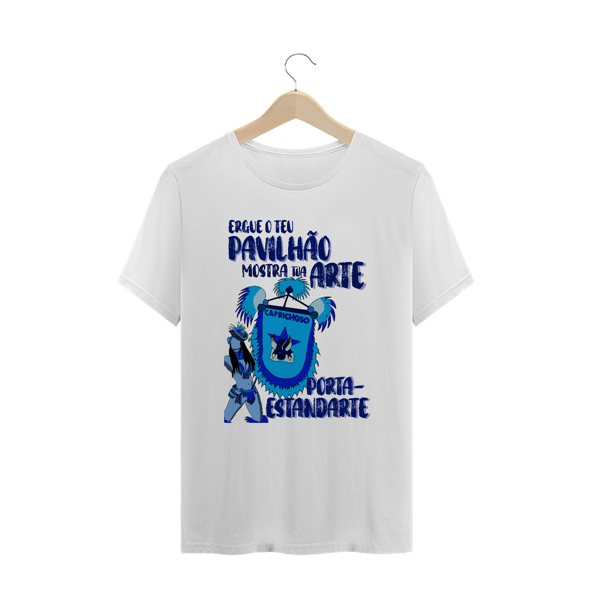 Nome do produto: Camiseta Plus Porta-Estandarte Azulada