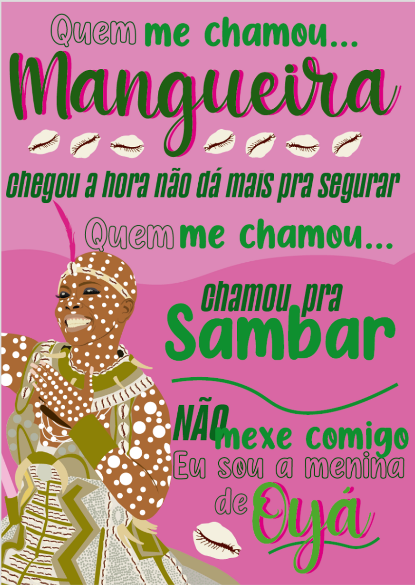 Nome do produto: Poster Menina de Oyá - Mangueira 16