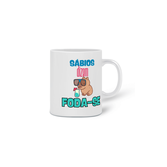 Sabedoria de capivara caneca