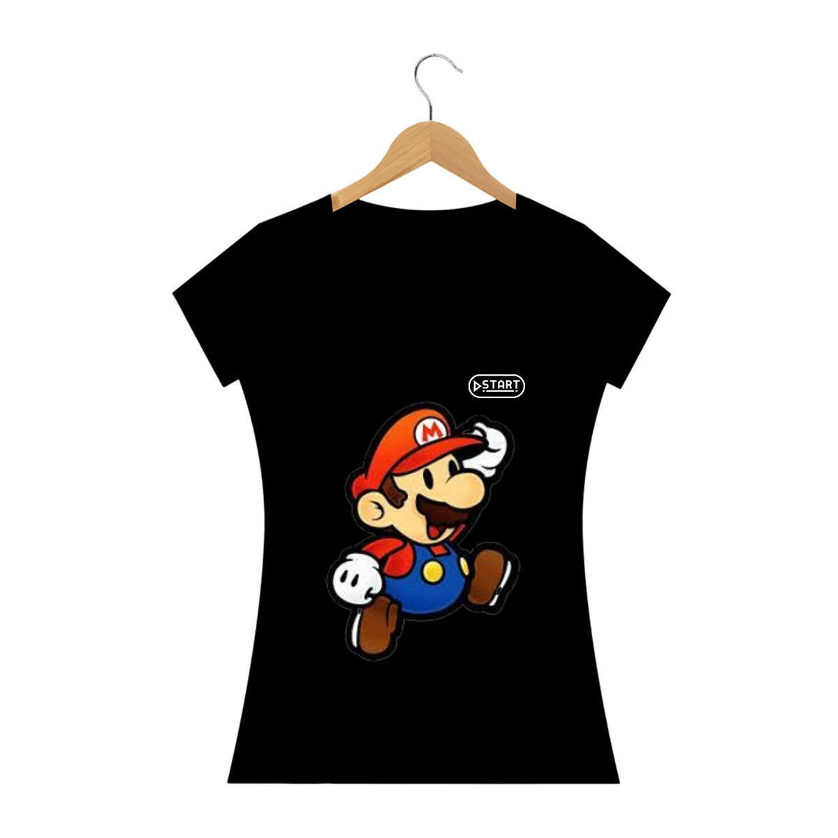 Nome do produto: Camisa Start - Super Mario Preta