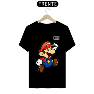 Camisa Start - Super Mario Preta