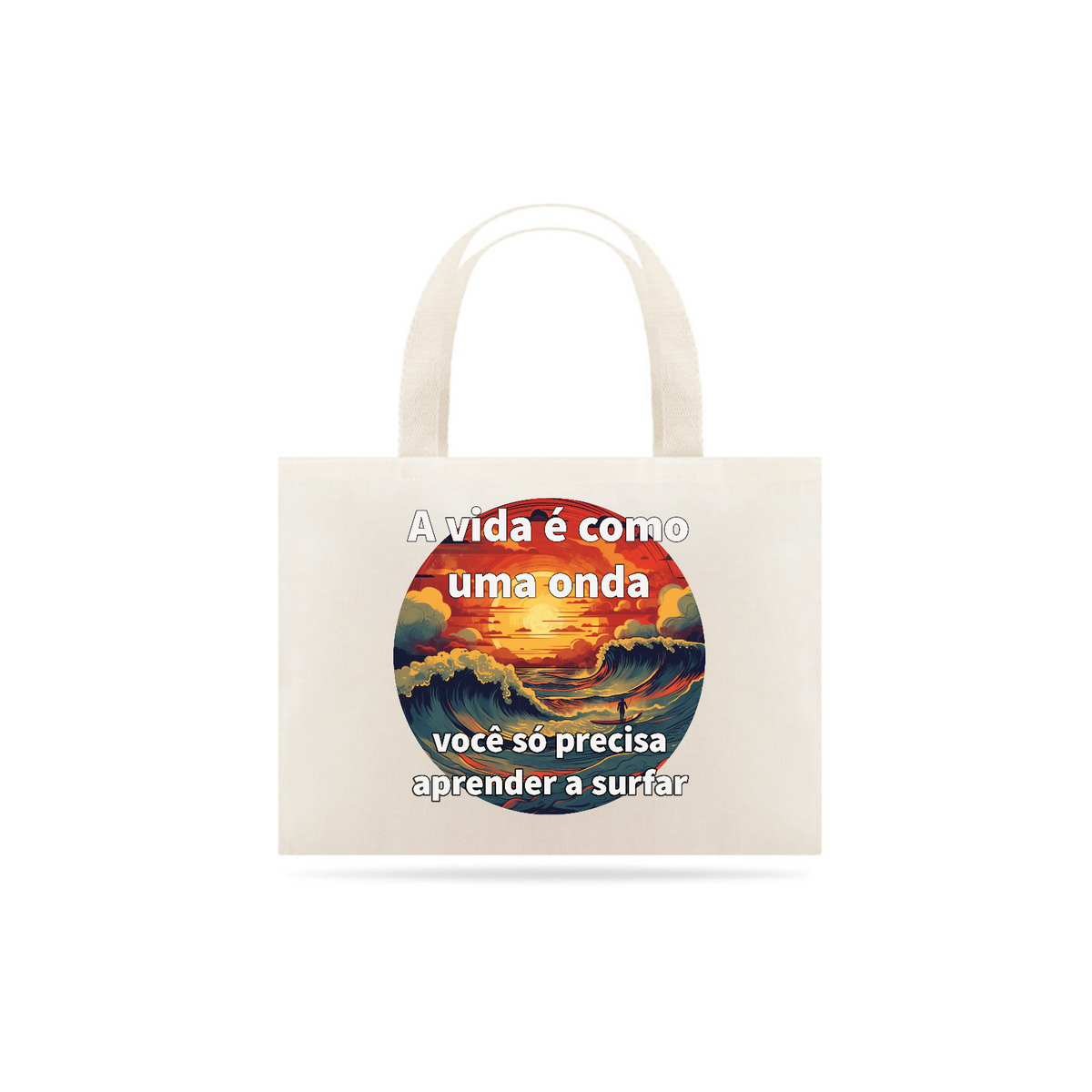 Nome do produto: Eco bag – Palavras criativas praia e mar 1 