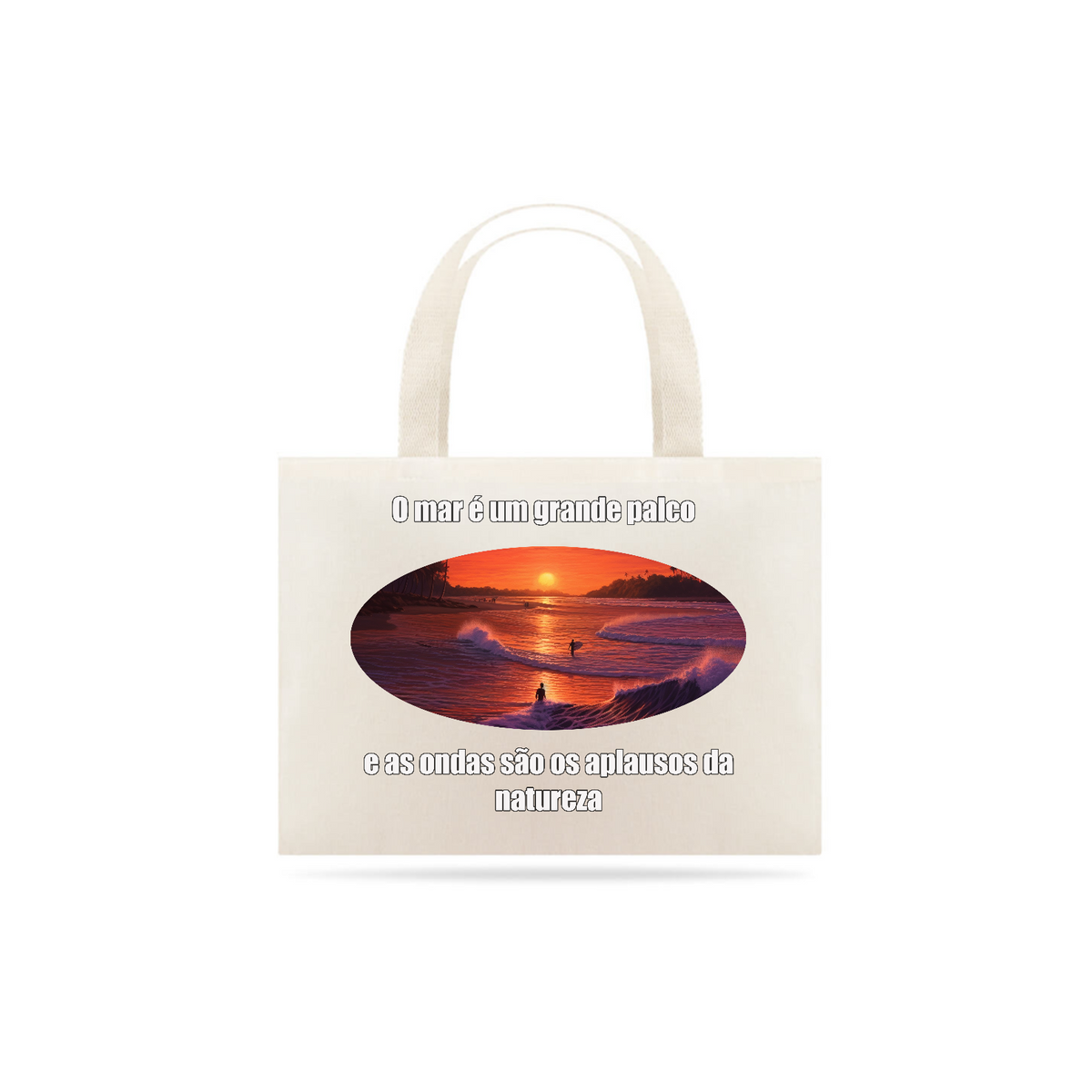 Nome do produto: Eco bag – Palavras criativas praia e mar 2 