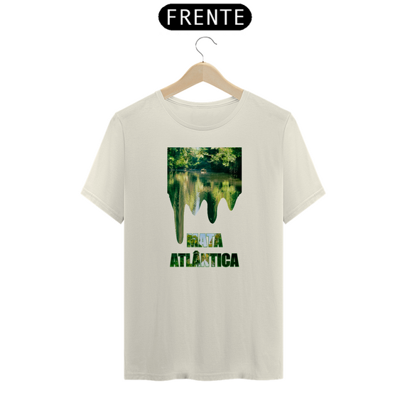  Camiseta em algodão peruano - PIMA- masculina – Coleção mata atlântica - estampa derretida 306