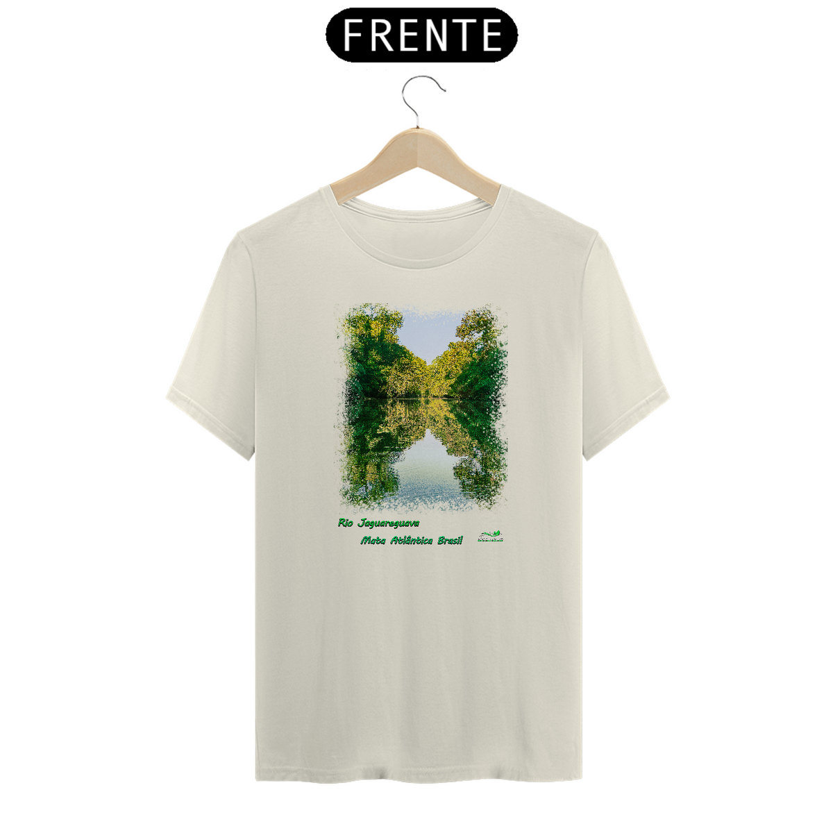 Nome do produto: Camiseta em algodão peruano - PIMA- masculina – Coleção mata atlântica - rio Jaguareguava 305
