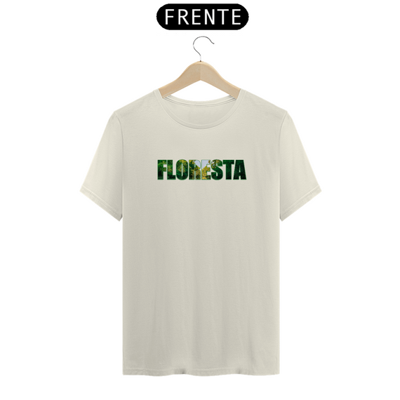 Camiseta em algodão peruano - PIMA- masculina – Coleção  Frases criativas - Floresta.
