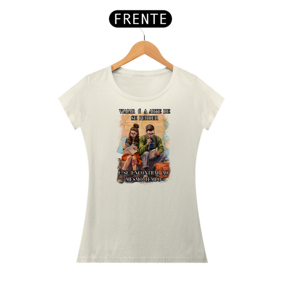 Camiseta em algodão peruano - PIMA- feminina – Coleção viagens estampa 4