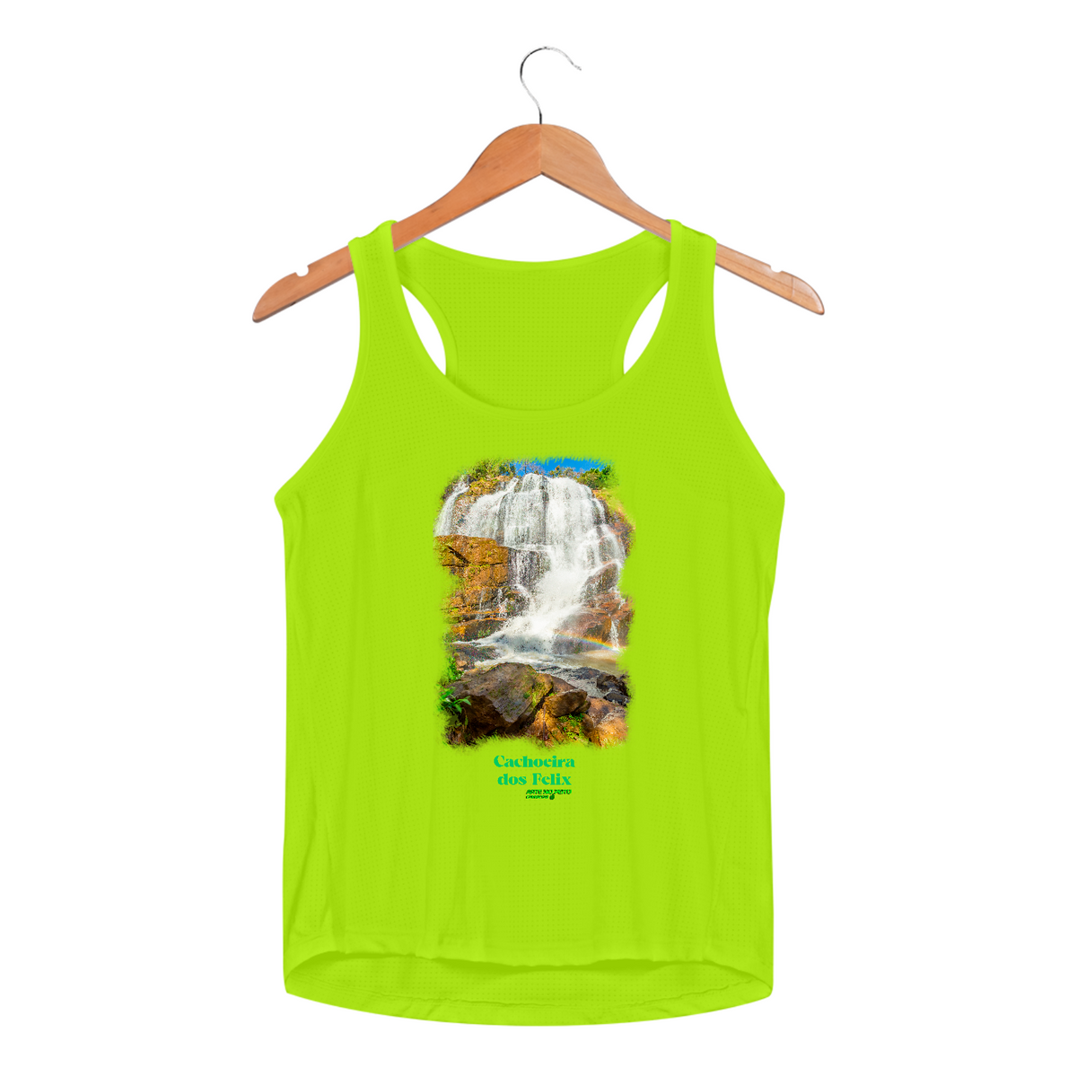 Nome do produto:  Cachoeira dos Felix - Camiseta Regata Feminina Sport Dry Fit UV