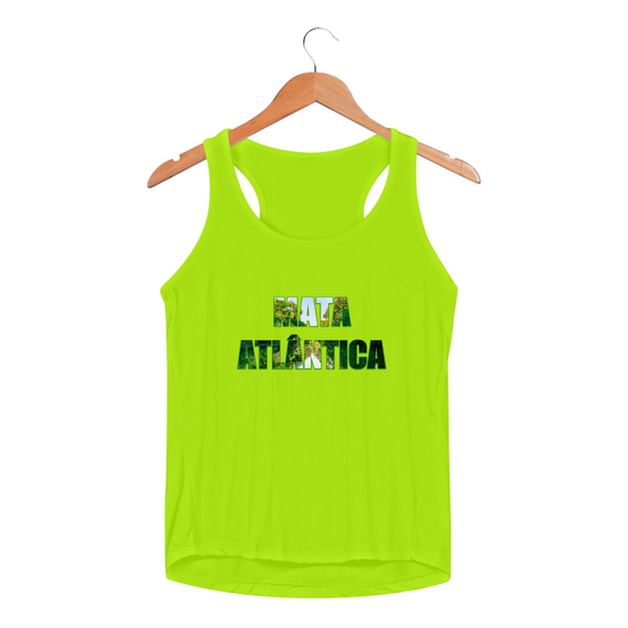 Mata atlântica - Camiseta Regata Feminina Sport Dry Fit UV