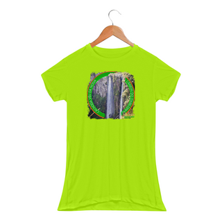 Cachoeira véu da noiva canion itaibezinho   - Camiseta Baby Long Sport Dry Fit UV feminina