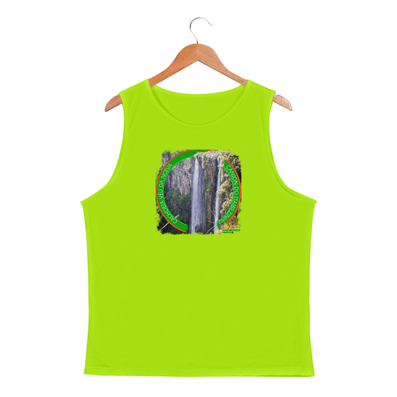 Cachoeira véu da noiva canion itaibezinho   - Camiseta Regata Masculina Sport Dry Fit UV