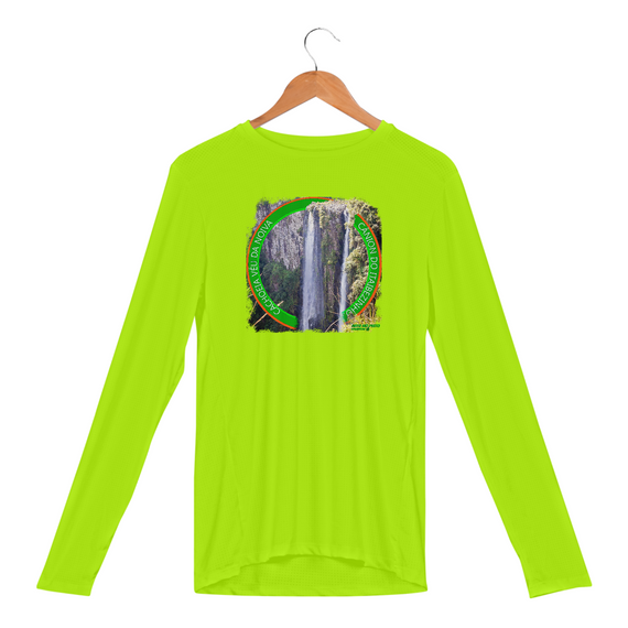 Cachoeira véu da noiva canion itaibezinho   - Camiseta Manga Longa Sport Dry Fit UV