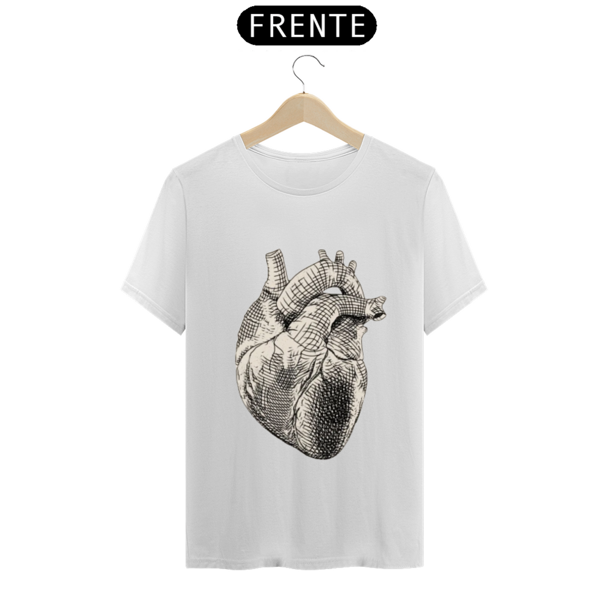 Nome do produto: Camisa Anatomia de Coração Minimalista (Masculina)