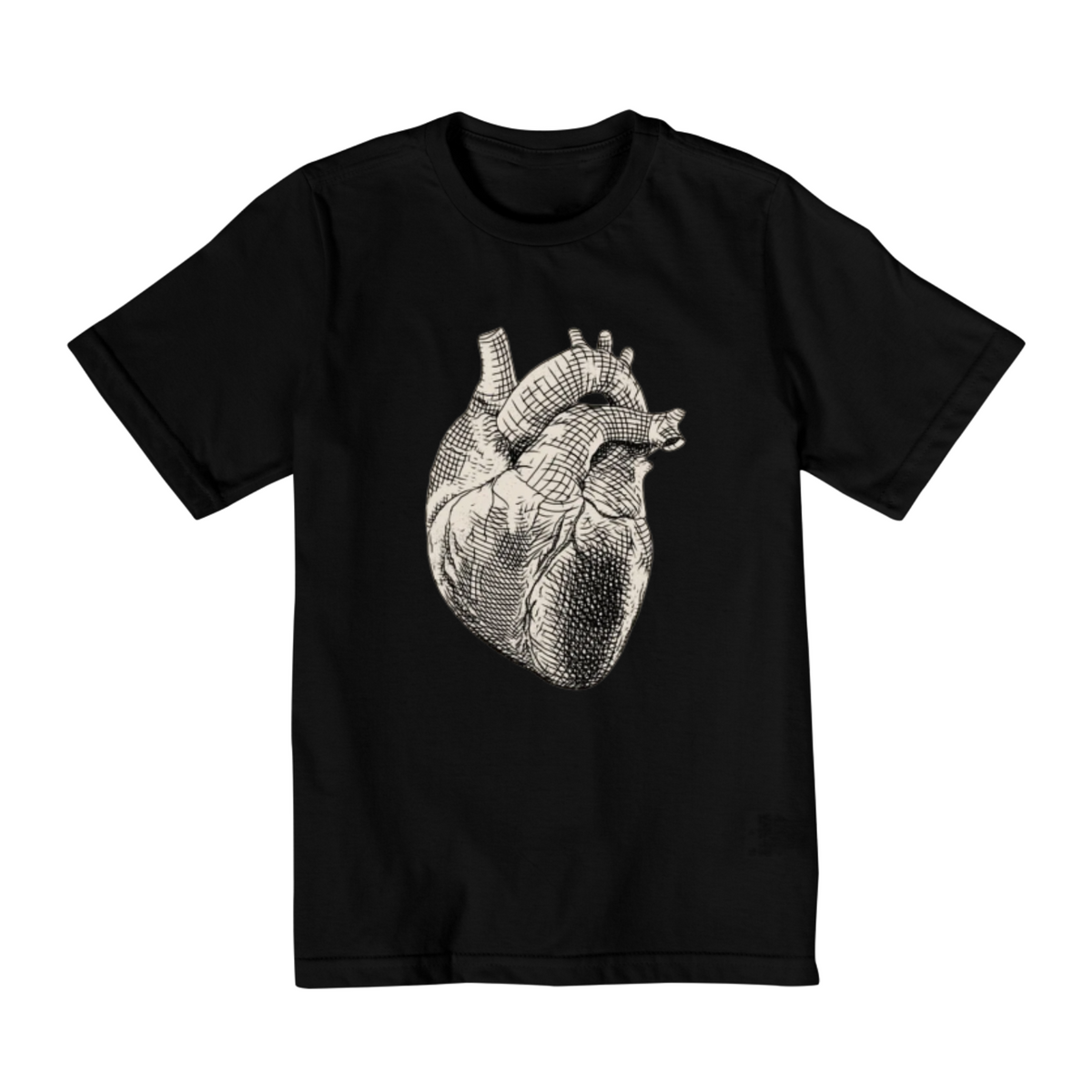 Nome do produto: Camisa com Anatomia de Coração Minimalista Infantil (10-14)
