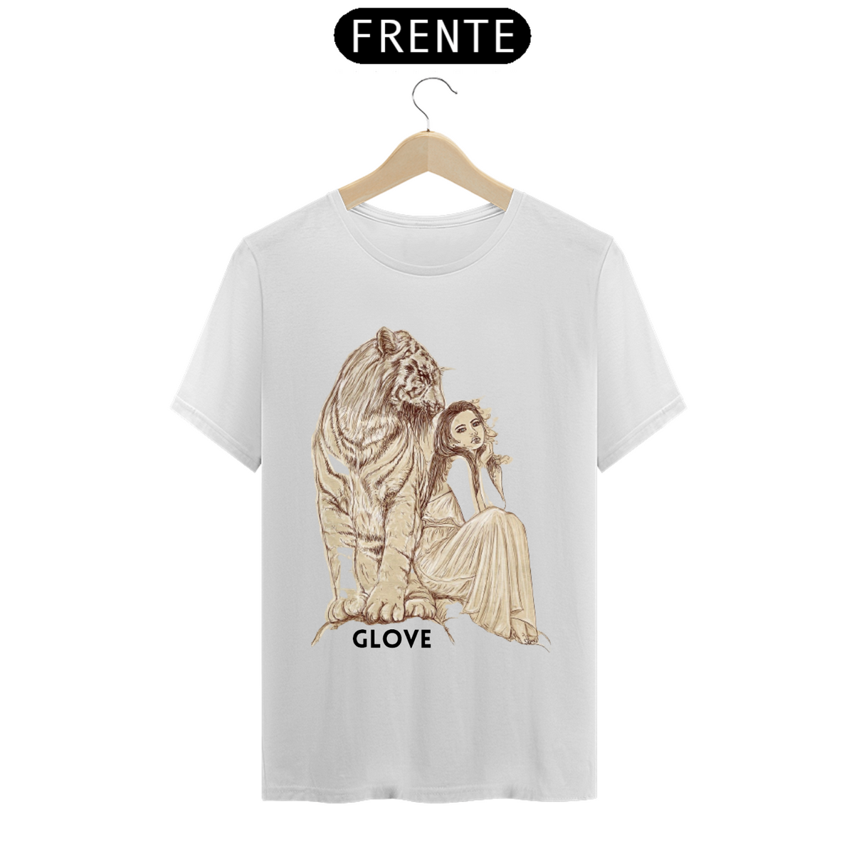 Nome do produto: camisa mulher e tigre