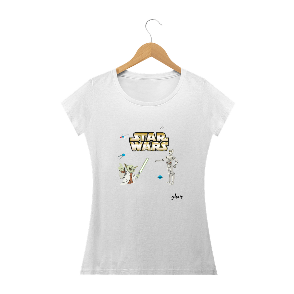 Nome do produto: camisa feminina star wars