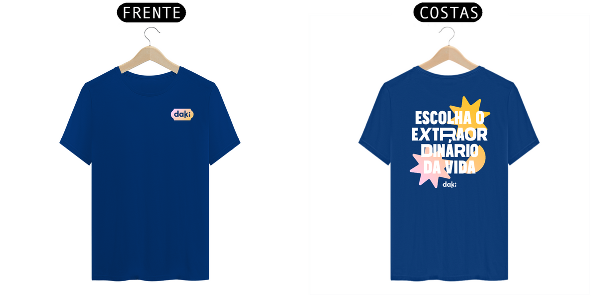 Nome do produto: camiseta daki escolha o extraordinario 2