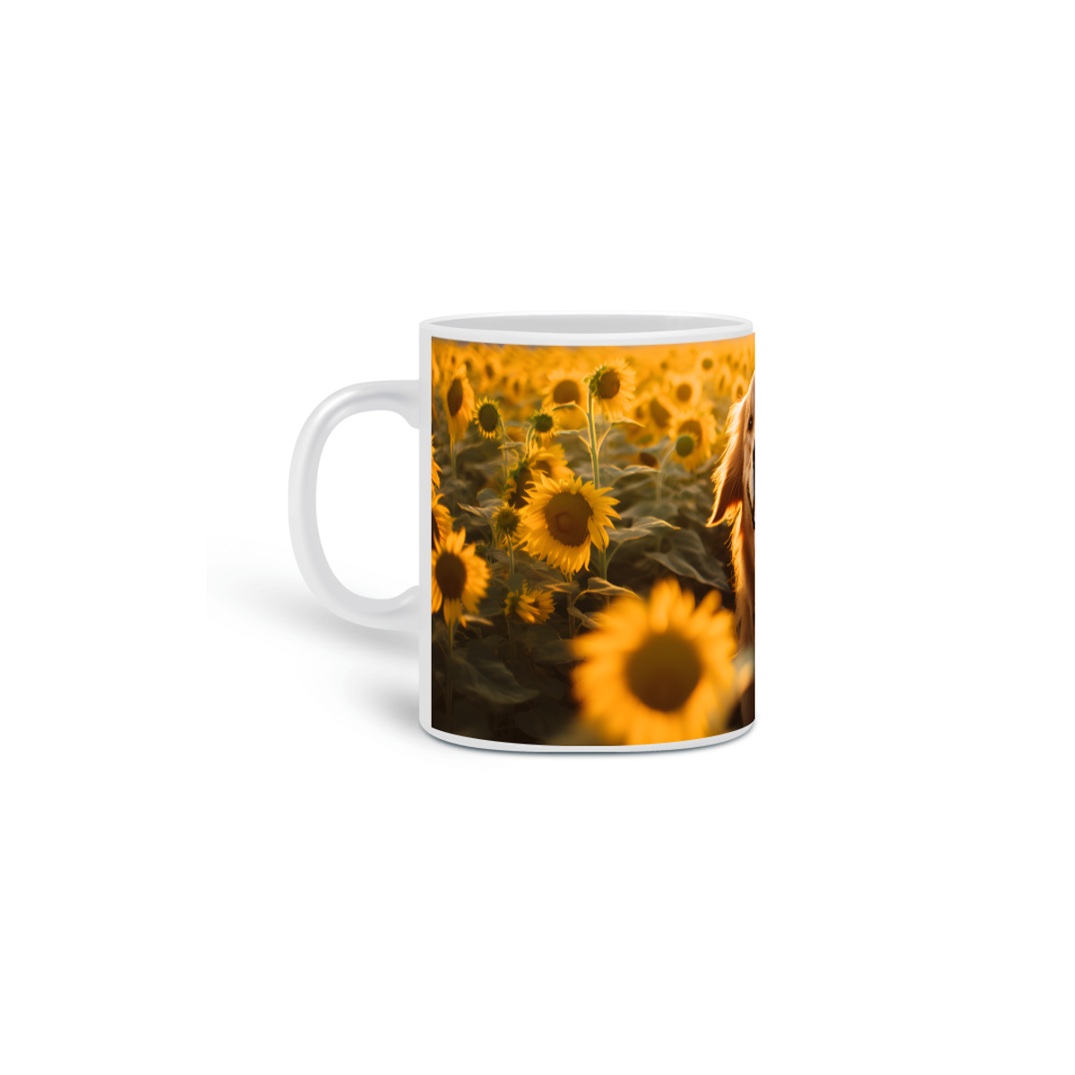 Nome do produto: Caneca Golden Retriever com Arte Digital - #Autenticidade 0011