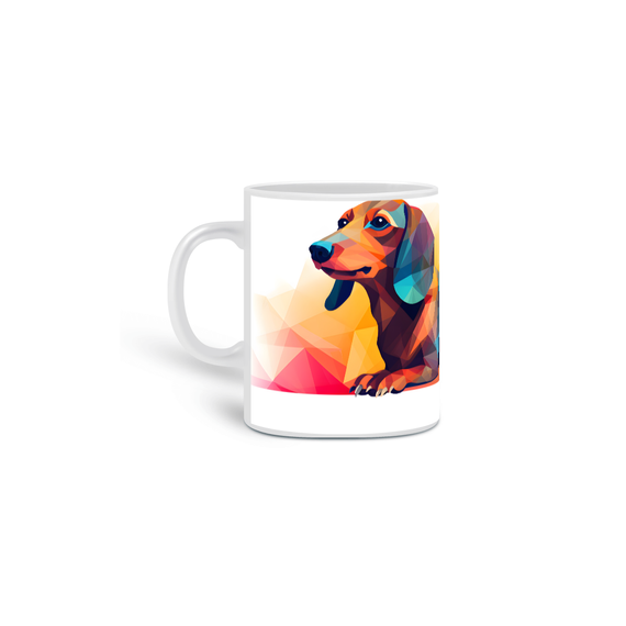 Caneca Dachshund(Salsicha) com Arte Digital - #Autenticidade 0003