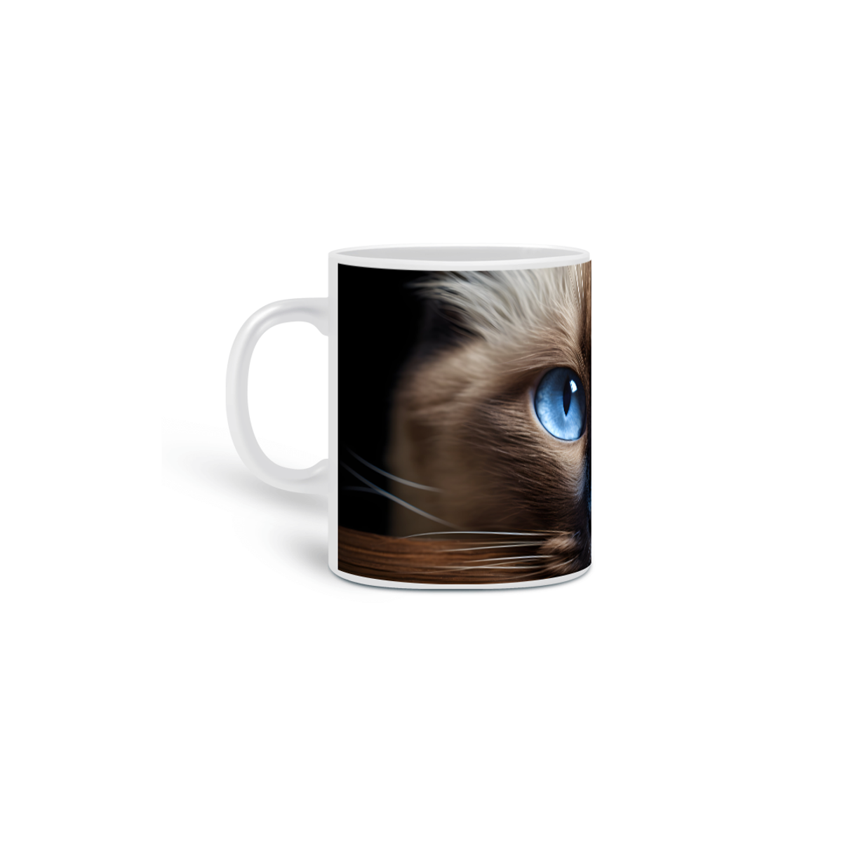 Nome do produto: Caneca Gato Siamês com Arte Digital - #Autenticidade 0019