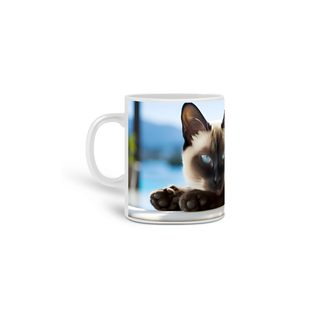 Nome do produtoCaneca Gato Siamês com Arte Digital - #Autenticidade 0003