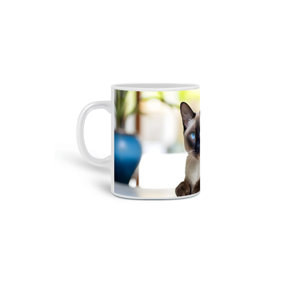 Caneca Gato Siamês com Arte Digital - #Autenticidade 0004