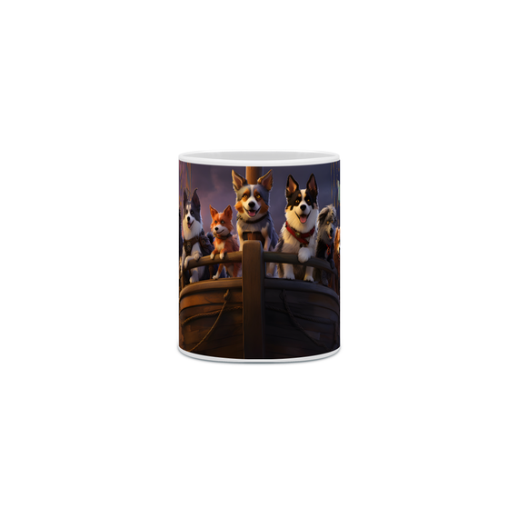 Caneca Pastor de Shetland com Arte Digital - #Autenticidade 0003