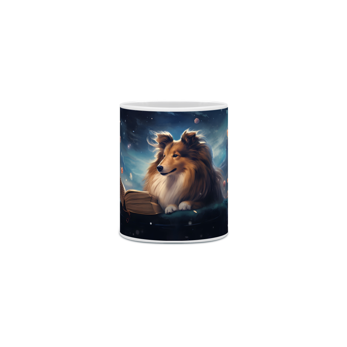 Nome do produto: Caneca Pastor de Shetland com Arte Digital - #Autenticidade 0005