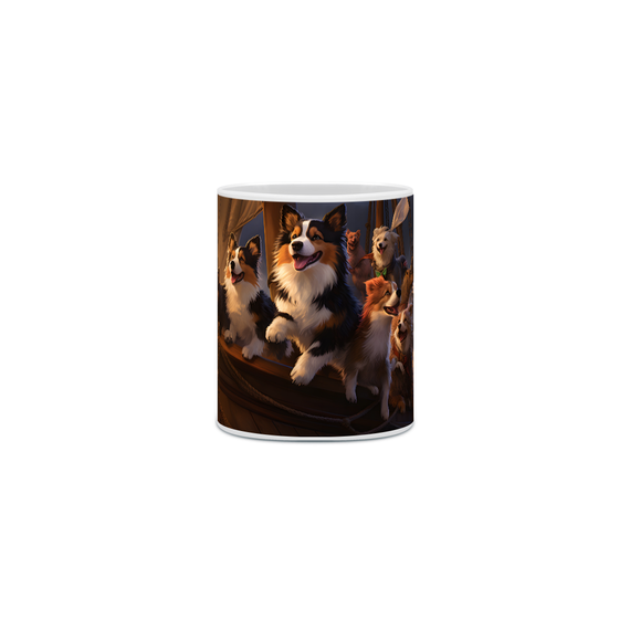 Caneca Pastor de Shetland com Arte Digital - #Autenticidade 0006