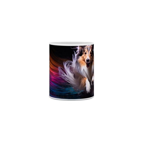 Caneca Pastor de Shetland com Arte Digital - #Autenticidade 0009