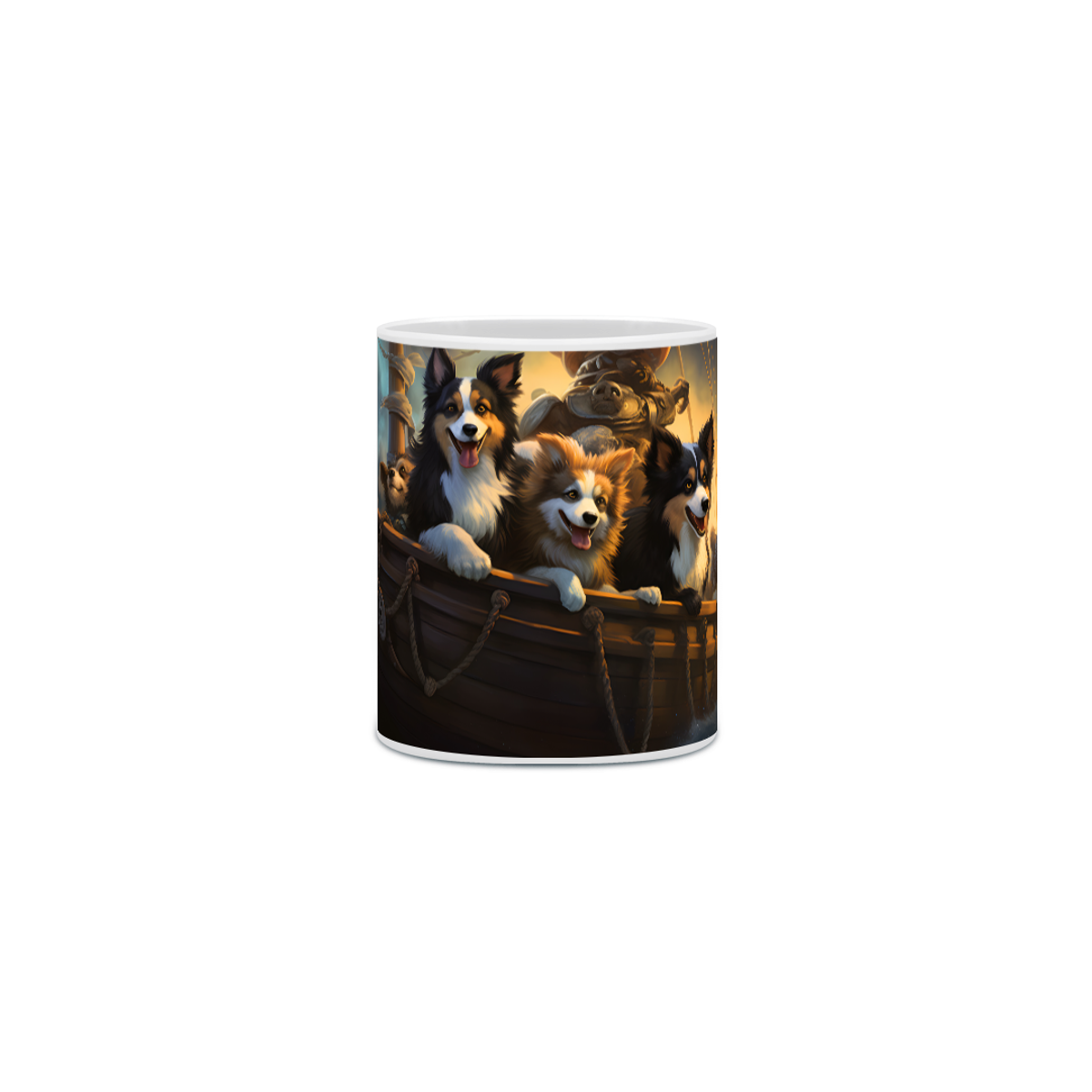 Nome do produto: Caneca Pastor de Shetland com Arte Digital - #Autenticidade 0012