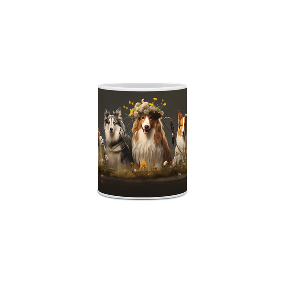 Caneca Pastor de Shetland com Arte Digital - #Autenticidade 0016