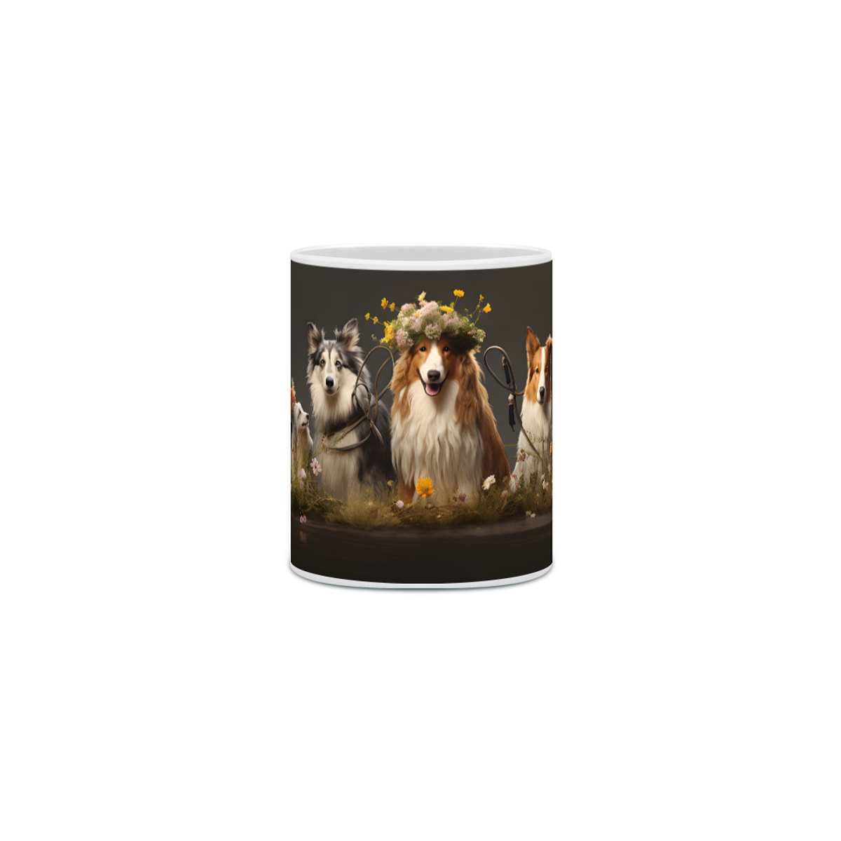 Nome do produto: Caneca Pastor de Shetland com Arte Digital - #Autenticidade 0016