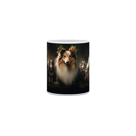 Caneca Pastor de Shetland com Arte Digital - #Autenticidade 0018