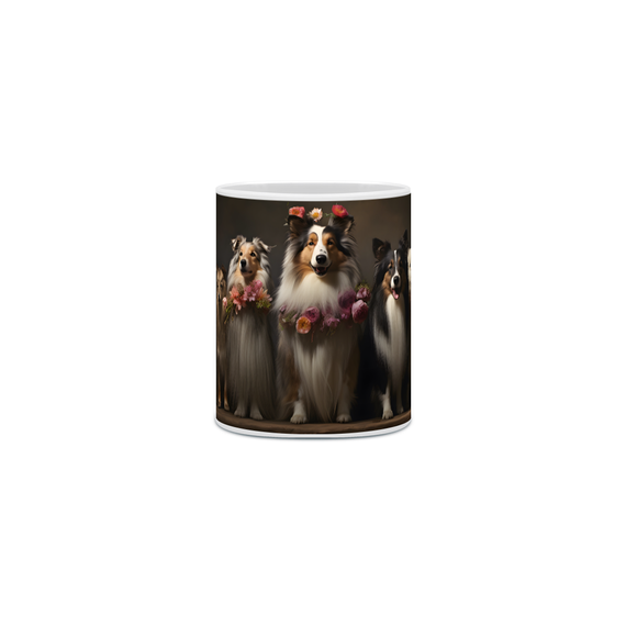 Caneca Pastor de Shetland com Arte Digital - #Autenticidade 0019