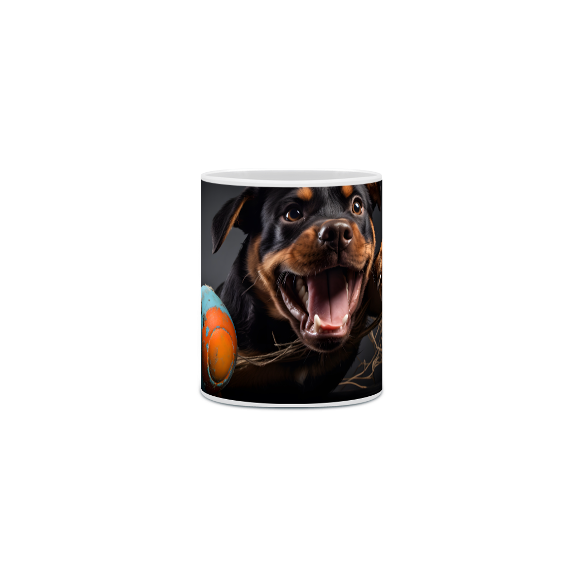 Nome do produto: Caneca Rottweiler com Arte Digital - #Autenticidade 0008
