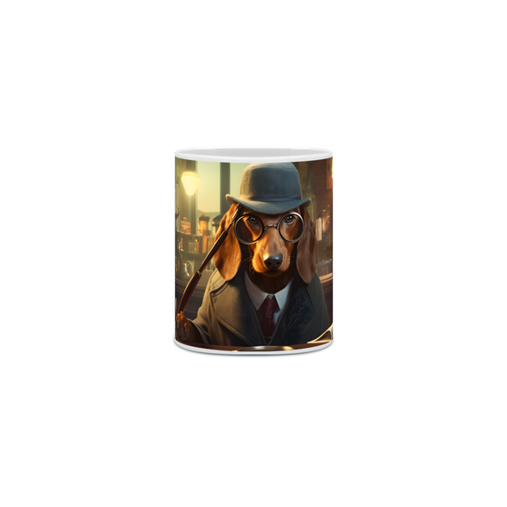 Caneca Dachshund(Salsicha) com Arte Digital - #Autenticidade 0016